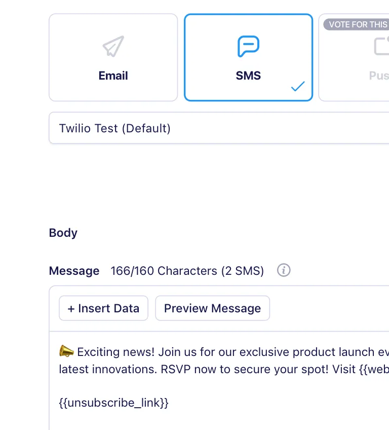 SMS Channel