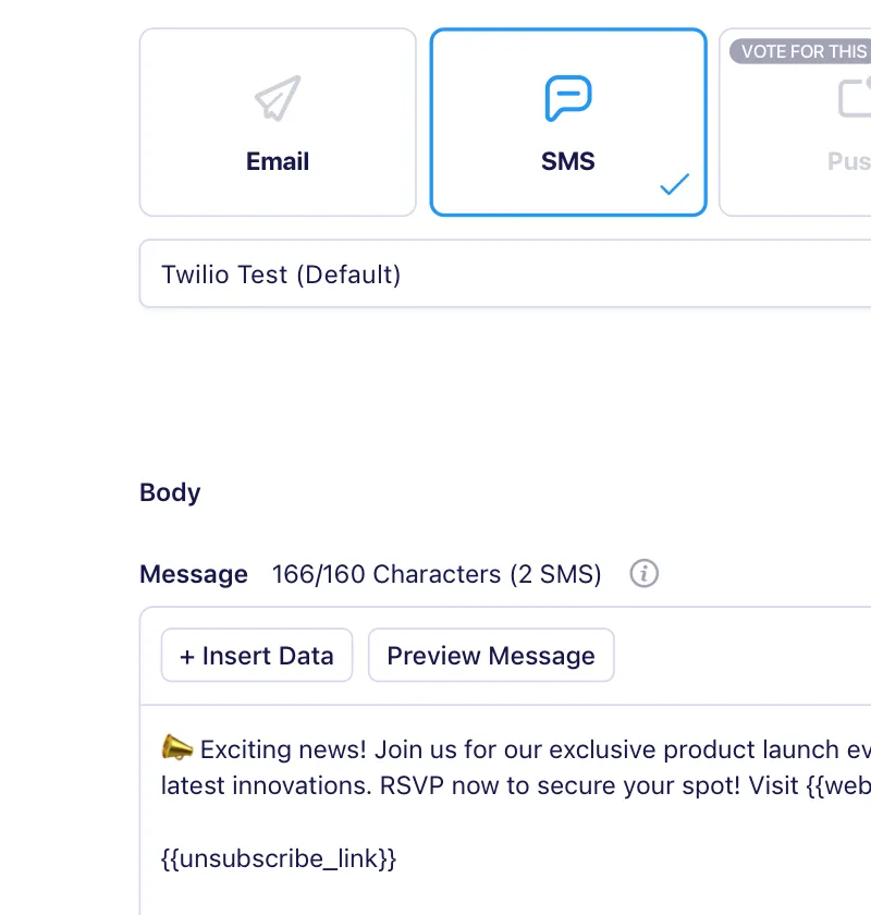 SMS Channel