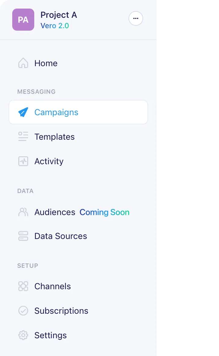 Vero 2.0 sidebar redesign